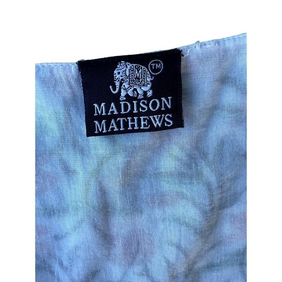MADISON MATHEWS BLOCK PRINT COTTON DRESS SIZE S/M - Picture 3 of 7